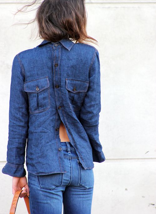double-denim-outfit-with-backward-denim-top